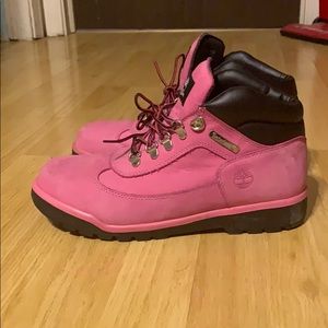 Pink Timberland boots